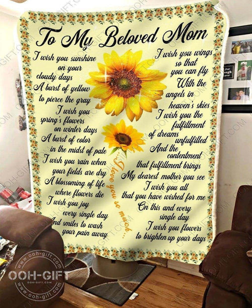 Blanket  - Mom - To My Beloved Mom