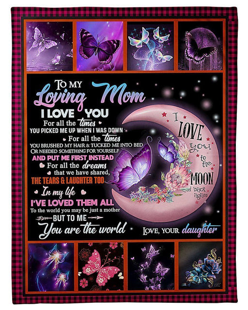 That'S Messages From Daughter With Loves To Mom Fleece Blanket
