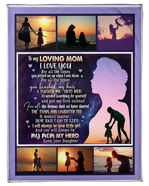 BeKingArt Family Personalized You Will Always Be My Mom My Hero Gift For Mom Fleece Blanket