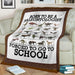 Forced To Go To School Type Of Dinosaurs Mom To Son Gift - Fleece Blanket