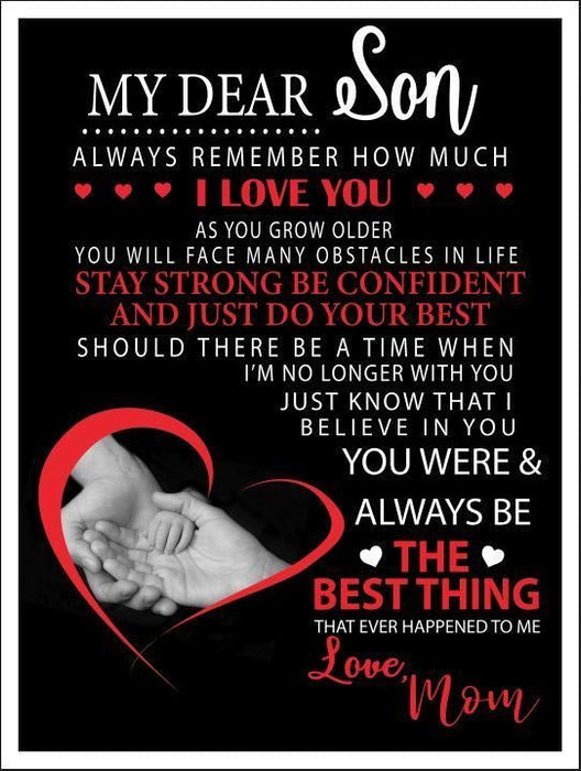To My Son You Were Always The Best Thing Love Mom Fleece Blanket