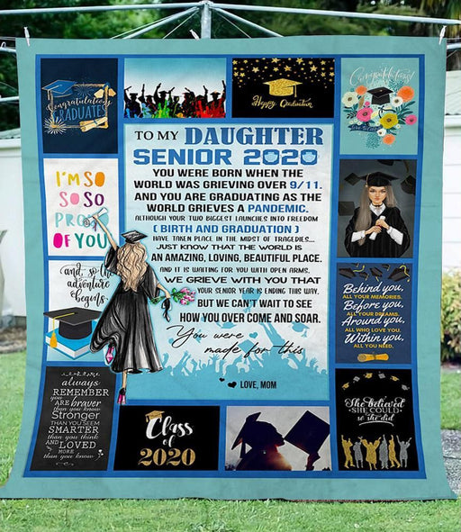 Graduation Senior 2020 gift To my daughter Fleece Blanket meaningful gifts ideas - sentimental unique Graduation gift for daughter from Mom - IPHZ41