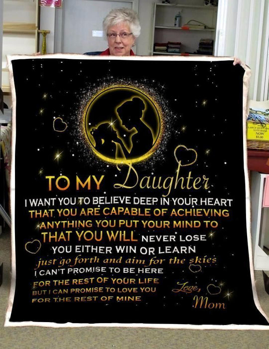 (QL450) LHD Family blanket - Mom to daughter - Never lose. Blanket
