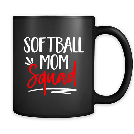 Softball Mom Squad - Full-Wrap Coffee Black Mug
