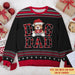 Pitbull Dog Mom Red Plaid Personalized Ugly Sweaters Sweatshirt Christmas Gift Ideas