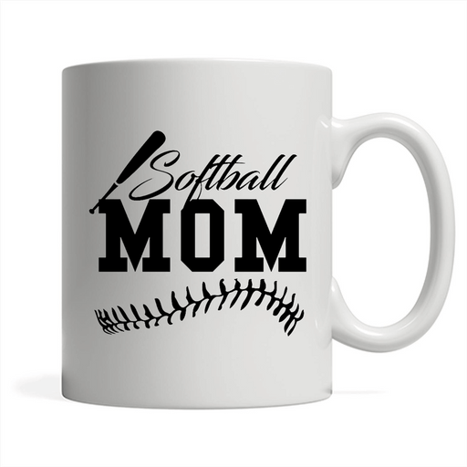 Softball Mom 1 (w) - Full-Wrap Coffee White Mug