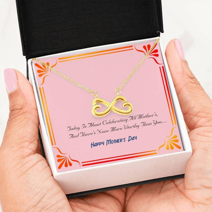 A Day Filled With Beauty And Happiness Infinity Heart Necklace Gift For Mom