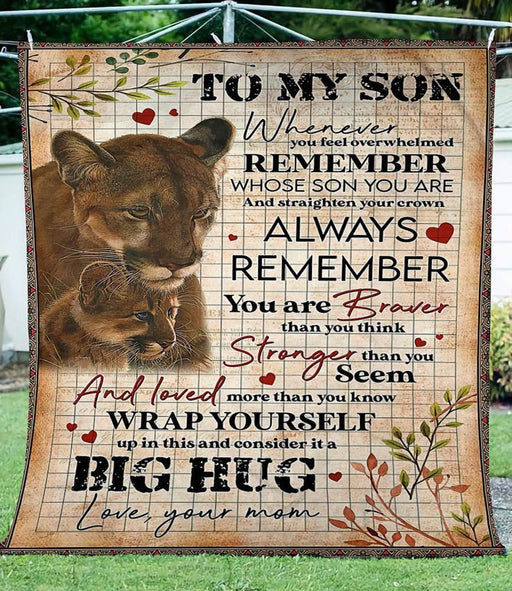 Thoughtful Tigers Fleece Blanket gift ideas for Son from Mom - IPH2307