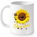 Dog Mom Sunflower W - Full-Wrap Coffee White Mug