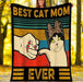 Custom Blanket Vintage Best Cat Mom Ever Fist Bump Blanket - Fleece Blanket