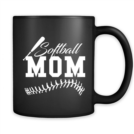 Softball Mom 1 - Full-Wrap Coffee Black Mug