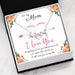 I Love You - Scripted Love Necklace Message Card Favo Jewelry