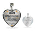 Silver Heart Pendant Necklace Gift For Mummy Home Is Where Mom Is Heart