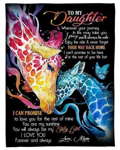 To My Daughter You Are My sunshine You Will Always Be My Baby Girl Love Mom Blanket