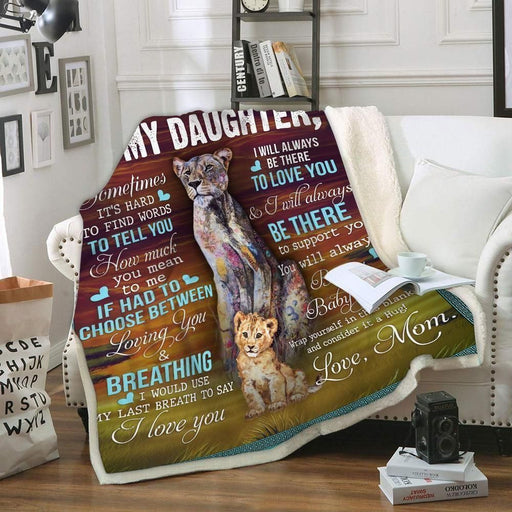 You Will Always Be My Lion Baby Girl Blanket Gift For Daughter From Mom