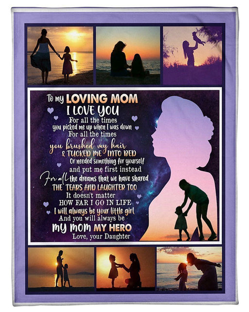 You Will Always Be My Loving Mother Lovely Message From Daughter Gifts For Mom Fleece Blanket