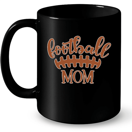 Football Mom B - Full-Wrap Coffee Black Mug