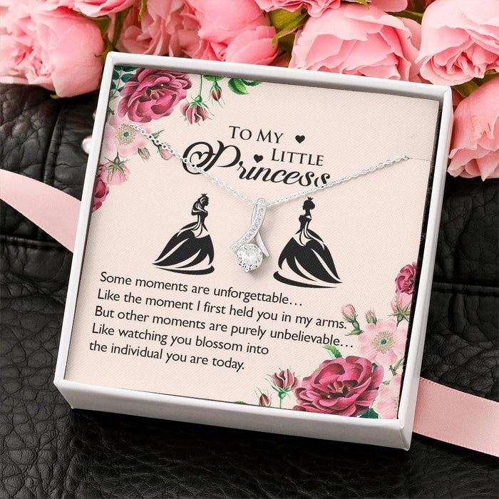 To My Little Princess Some Moments Are Unforgetable Alluring Beauty Necklace