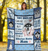 Dog Blanket Any Woman Can Be A Mother Siberian Husky Dog Mom Fleece Blanket