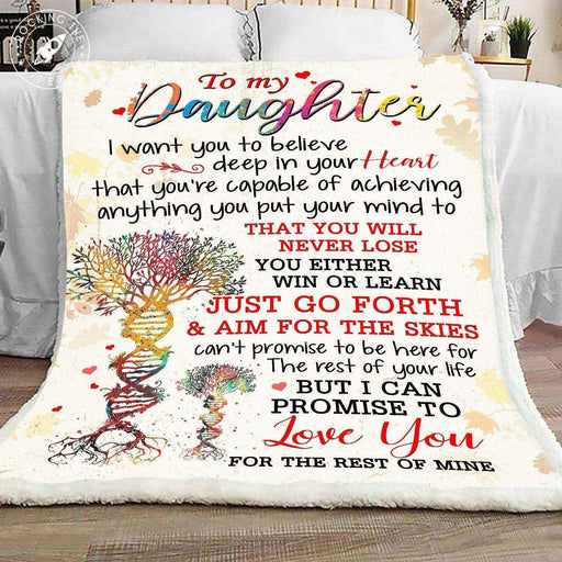 Mom - Family Fleece Blanket - My Daughter - Just Go Forth