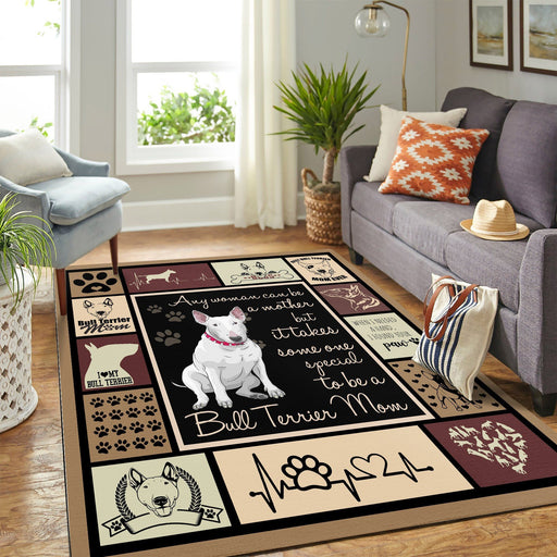 Bull Terrier Mom Quilt Mk Carpet Area Rug