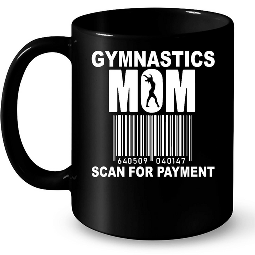 Gymnastics Mom Scan For Payment B - Full-Wrap Coffee Black Mug