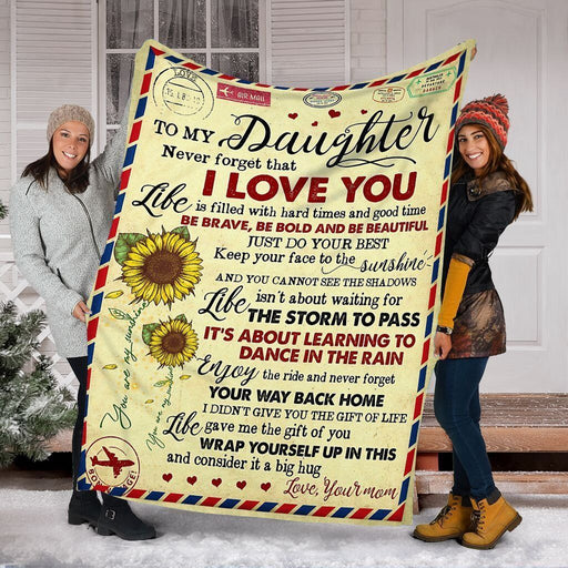 Thoughtful Letter to my Daughter Fleece Blankets - Unique Birthday, Christmas gift ideas for Daughter from Mom - IPH2272