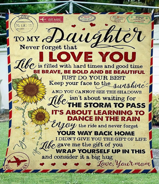 Thoughtful Letter to my Daughter Fleece Blankets - Unique Birthday, Christmas gift ideas for Daughter from Mom - IPH2272