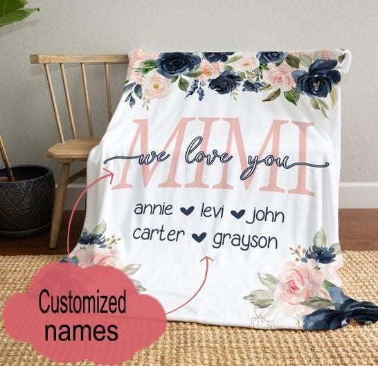Personalized We Love You Blanket Gift For Mom