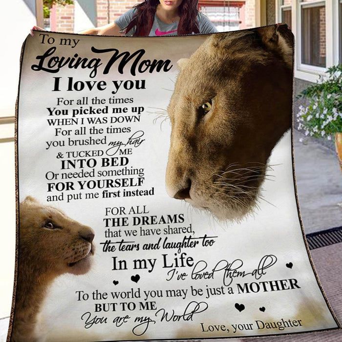 I Love You For All The Time Lions Daughter To Mom Gift - Fleece Blanket