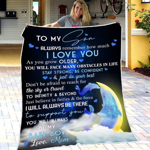 Son Blanket - From Mom To My Son Don'T Be Afraid To Reach For The Sky Or Travel To Infinity And Beyond Fleece Blanket