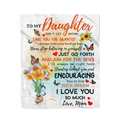 To My Daughter Best Gift For Mom - Fleece Blanket