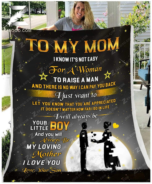 Zalooo - Fleece Blanket - To my Mom (Son) - My Loving Mother - Thank you