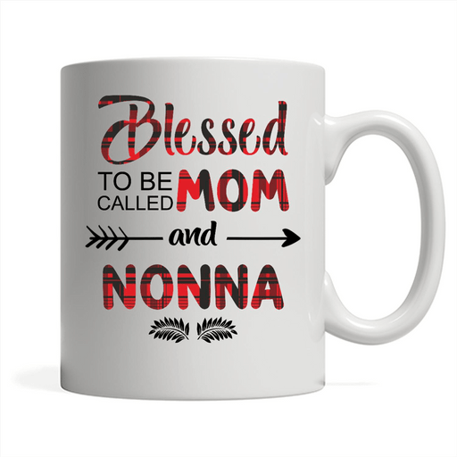 Blessed To Be Called Mom And Nonna - Full-Wrap Coffee White Mug