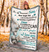 Gift to Son from Mom Wolf Family Birthday Gift for Daughter Personalized Blanket