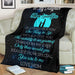 To My Daughter - Mom Loves You - Turquoise Blanket