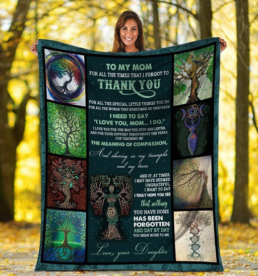 Dadacorn? To My Mom For All The Times That I Forgot To Thank You Mom Tree Ultra Soft Cozy Plush Fleece Blanket