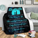To My Daughter - Mom Loves You - Turquoise Blanket