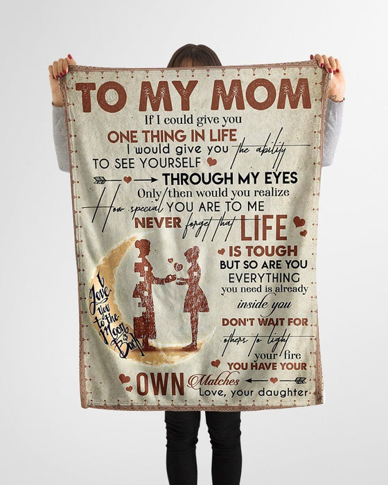 BeKingArt Family Personalized Vintage Daughter Gift For Mom You Need Is Already Inside You Fleece Blanket