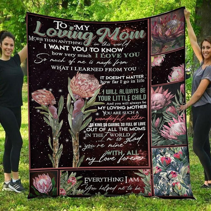 I Will Always Be Your Little Child Protea Daughter To Mom Gift - Fleece Blanket