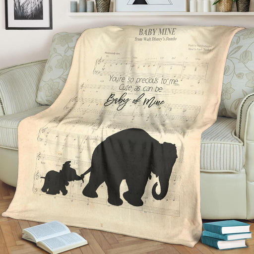 Lyric Song Mom Love Dumbo Fleece Blanket For Mom