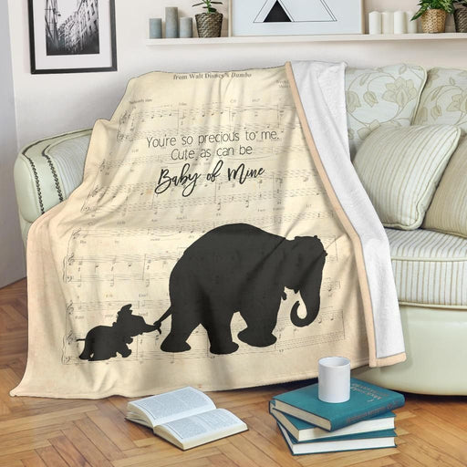 Lyric Song Mom Love Dumbo Fleece Blanket For Mom