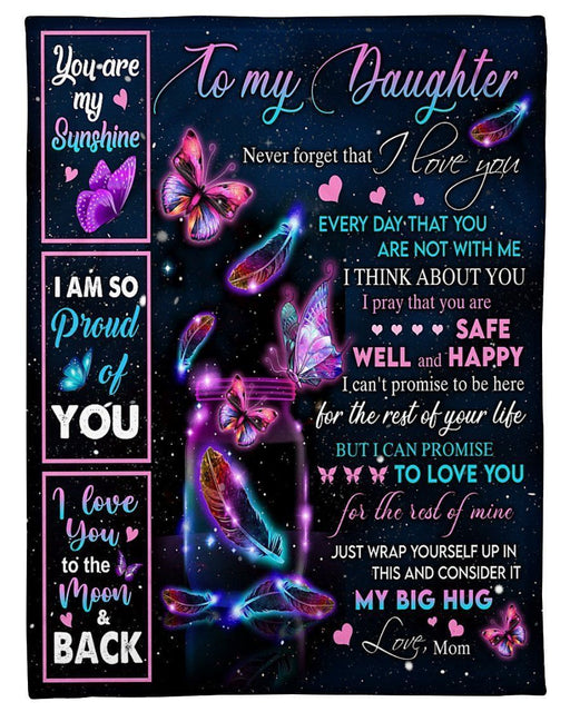 BeKingArt Family Personalized I Am So Proud Of You Feather Mom Gift For Daughter Fleece Fleece Blanket