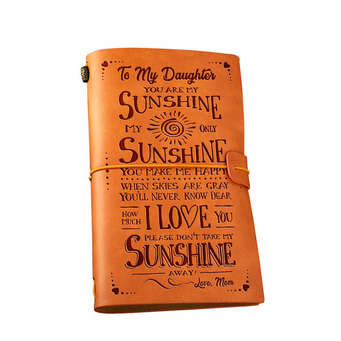 Mom To Daughter You Are My Sunshine Leather Journal Gift For Mom Mother's Day Gift Ideas