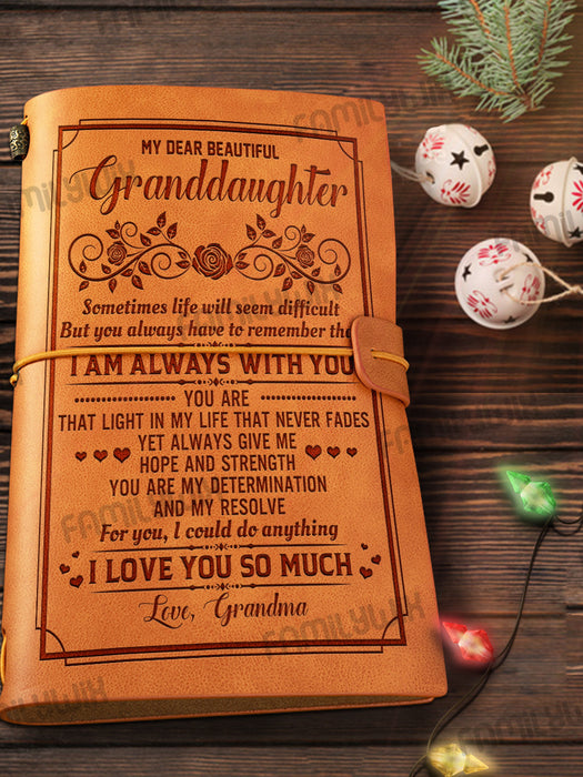For You, I Could Do Anything Grandma To Granddaughter Leather Journal SHF363