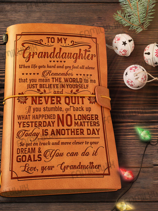 Grandma To Granddaughter Leather Journal SHF294