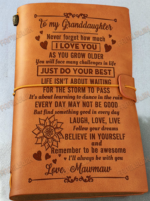 Mawmaw To Granddaughter, Believe In Yourself Leather Journal SHF56F