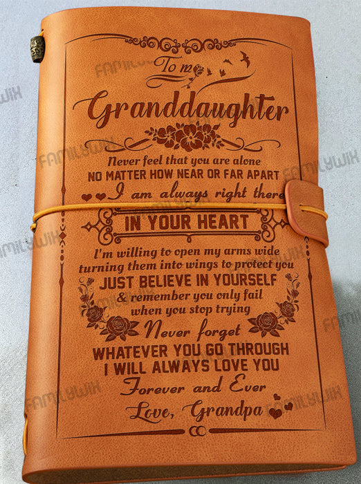 Grandpa To Granddaughter - I Will Always Love You Forever &amp; Ever Leather Journal SHF184