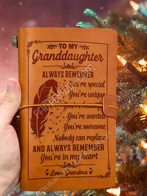 You're In My Heart, Grandma To Granddaughter Leather Journal NHF24