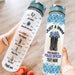 Just A Mom Who Raised A Police Officer Peronalized Water Tracker Bottle